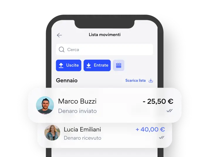 Movimenti Scambia denaro su Hype