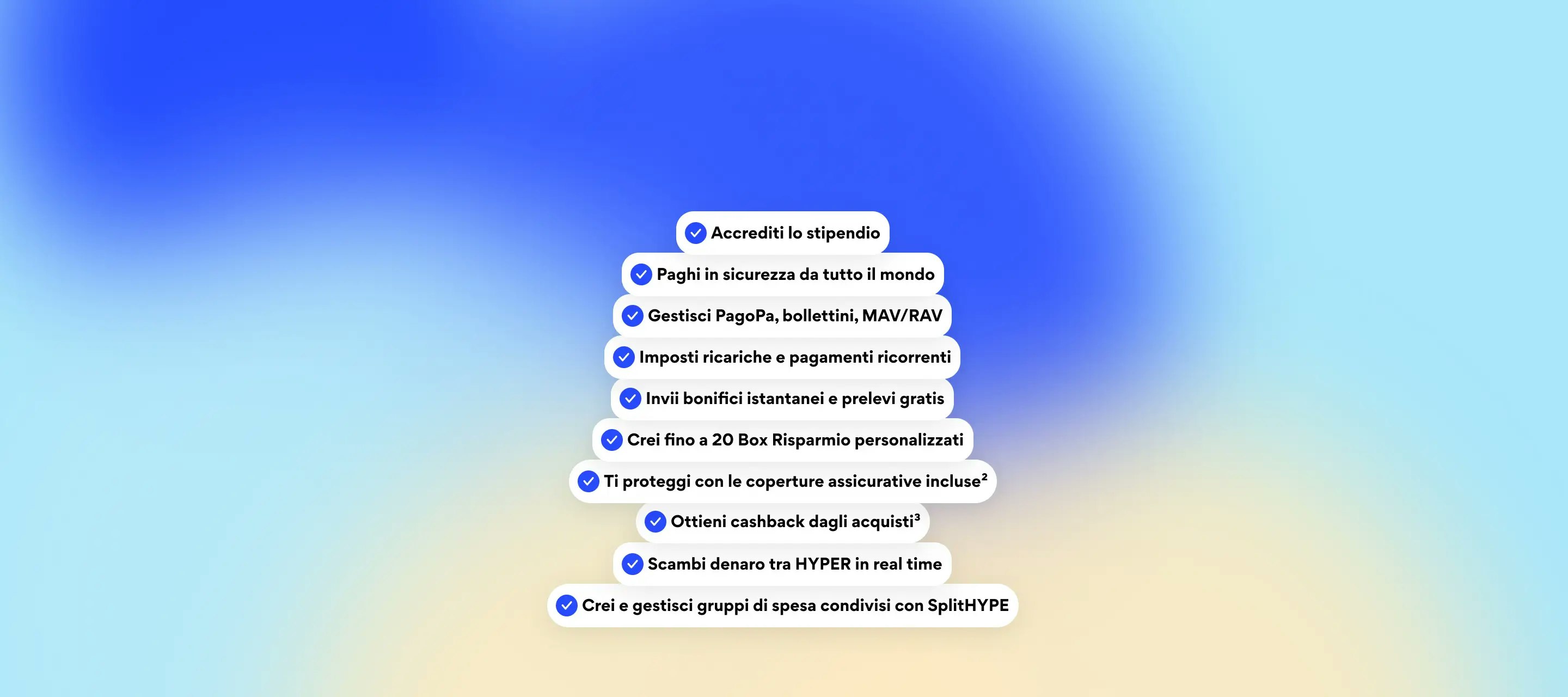 lista funzionalità next lista funzionalità next