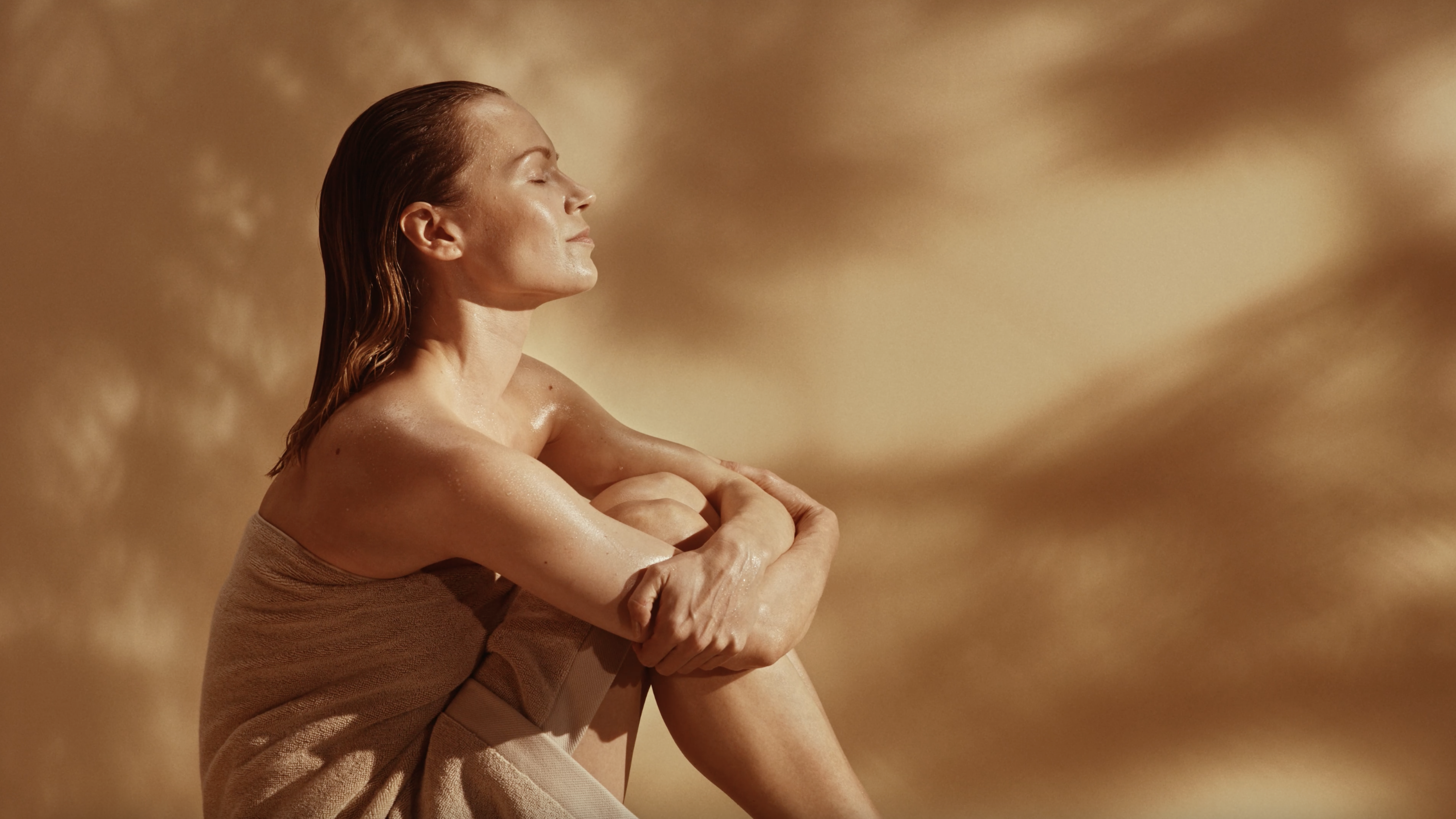 woman in sauna