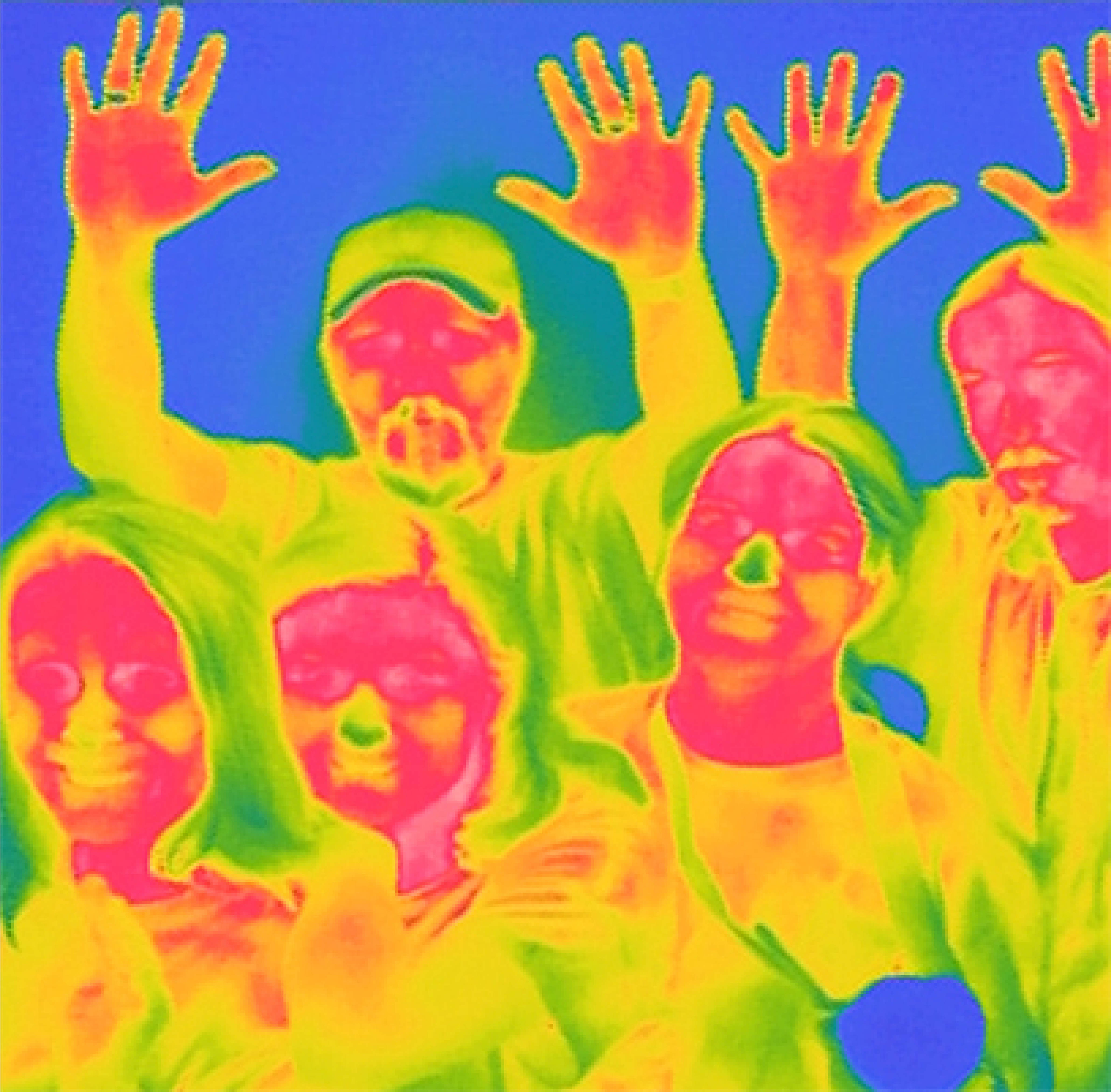 heat camera image of a group