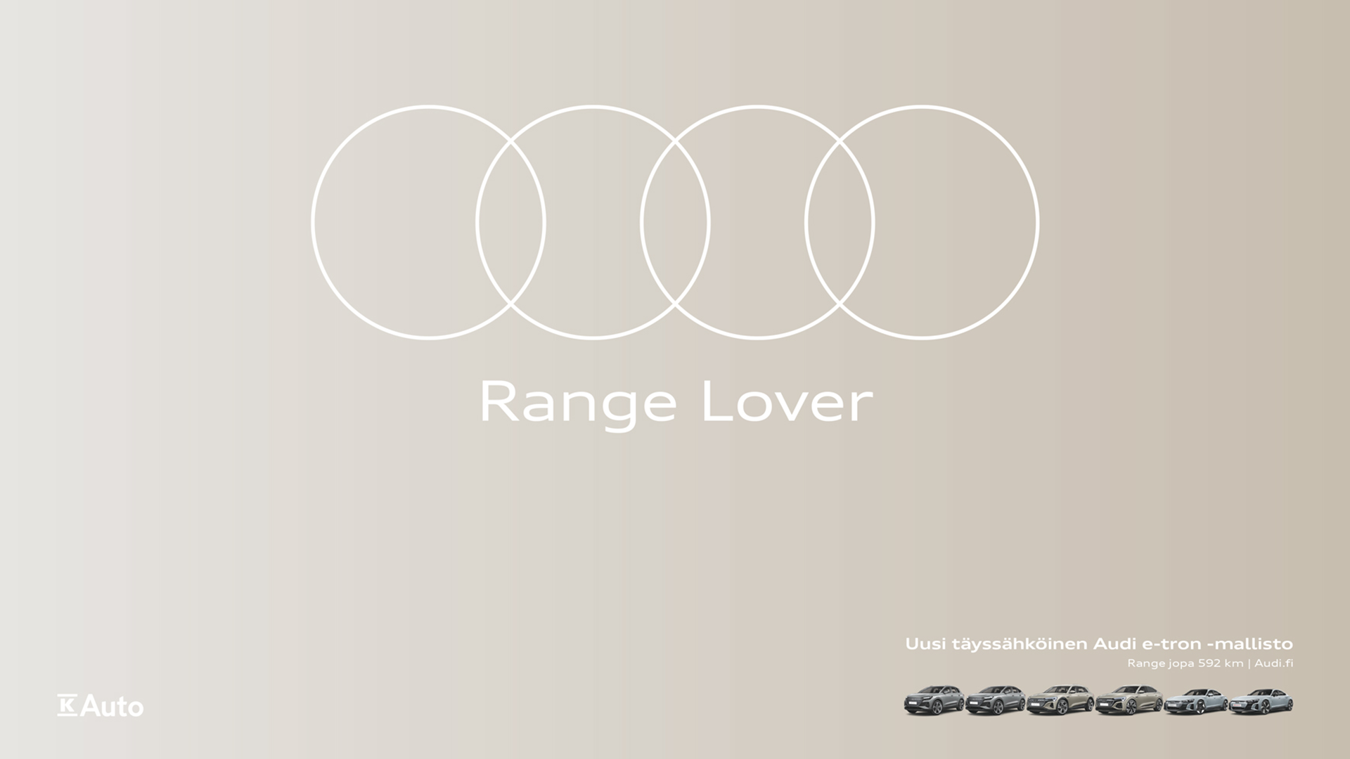 Audin Range Lover -ilmoitus Golflehdessä