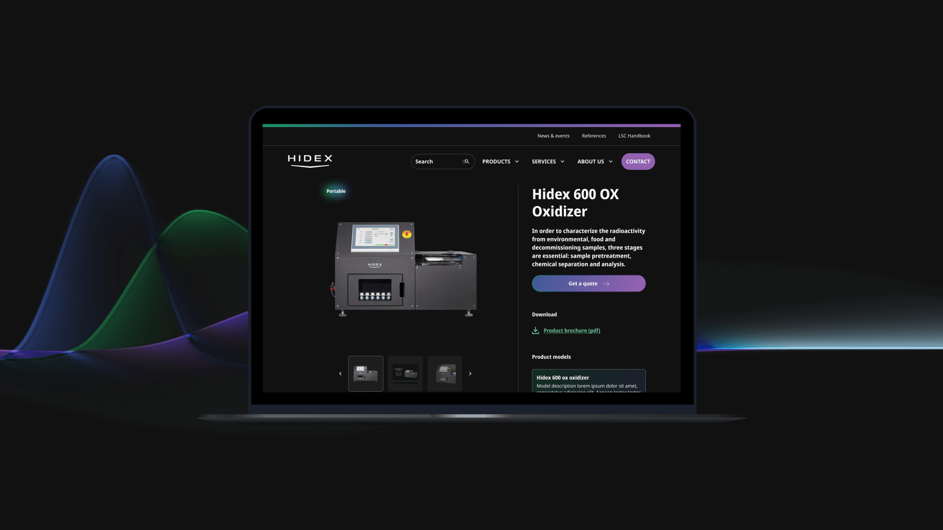 product page screenshot of Hidex's Oxidizer