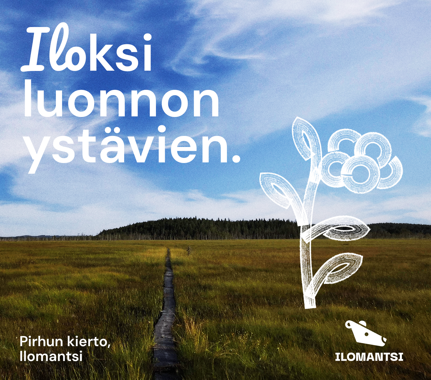 Esimerkitys luontopolun mainonnasta uusilla brändielementeillä