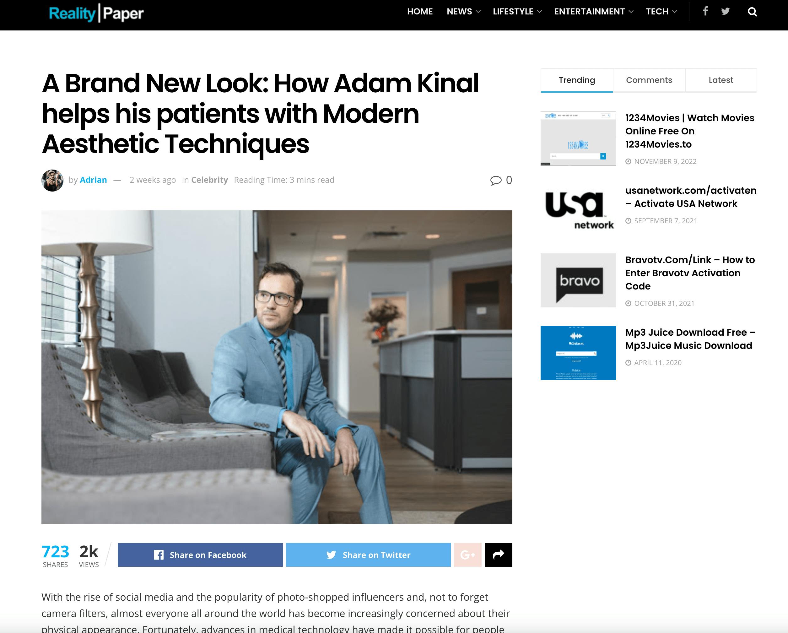 How Adam Kinal helps his patients with modern Aesthetic Techniques