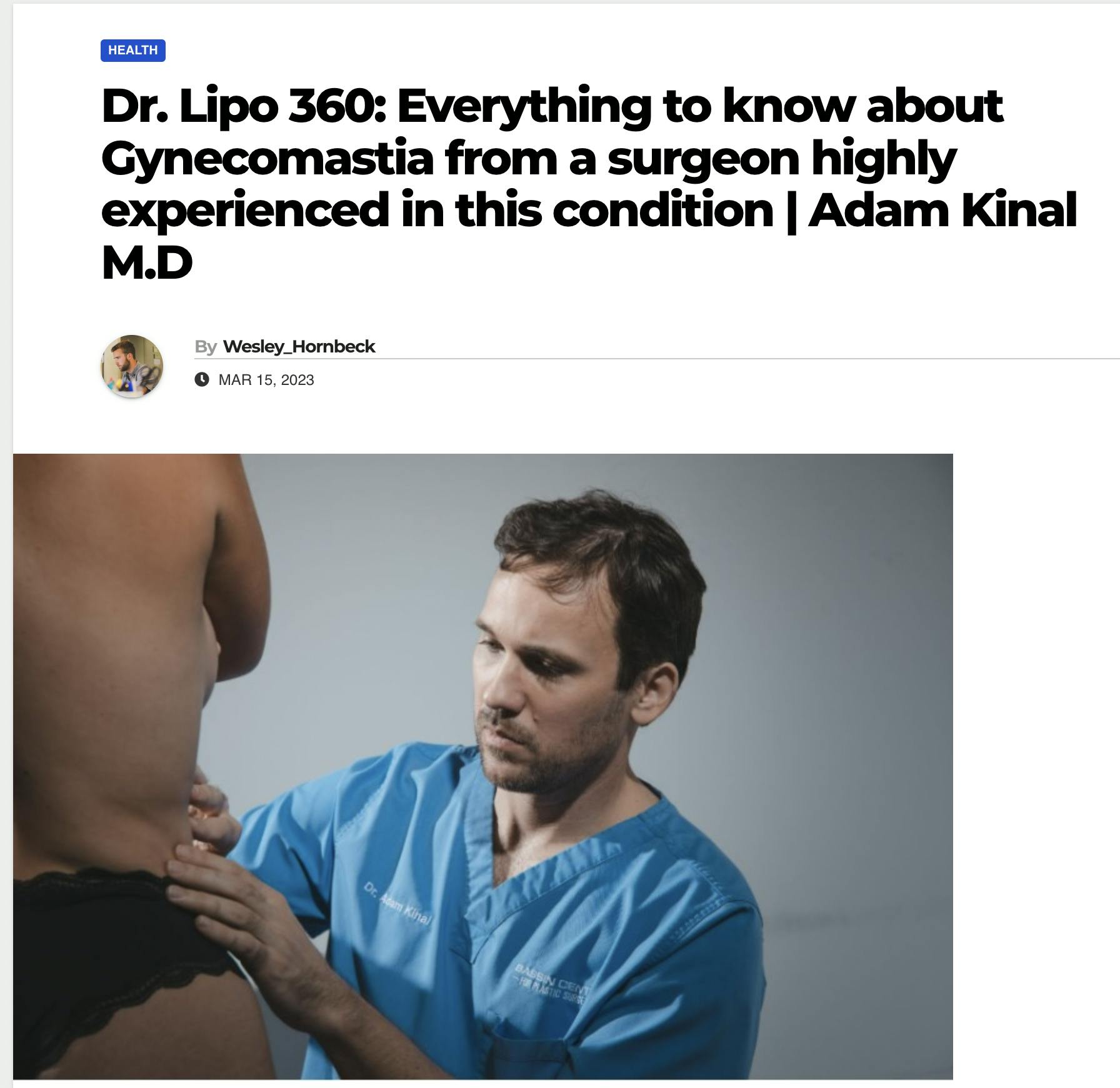 Dr. Lipo 360: Everything to know about Gynecomastia from a surgeon highly experienced in this condition