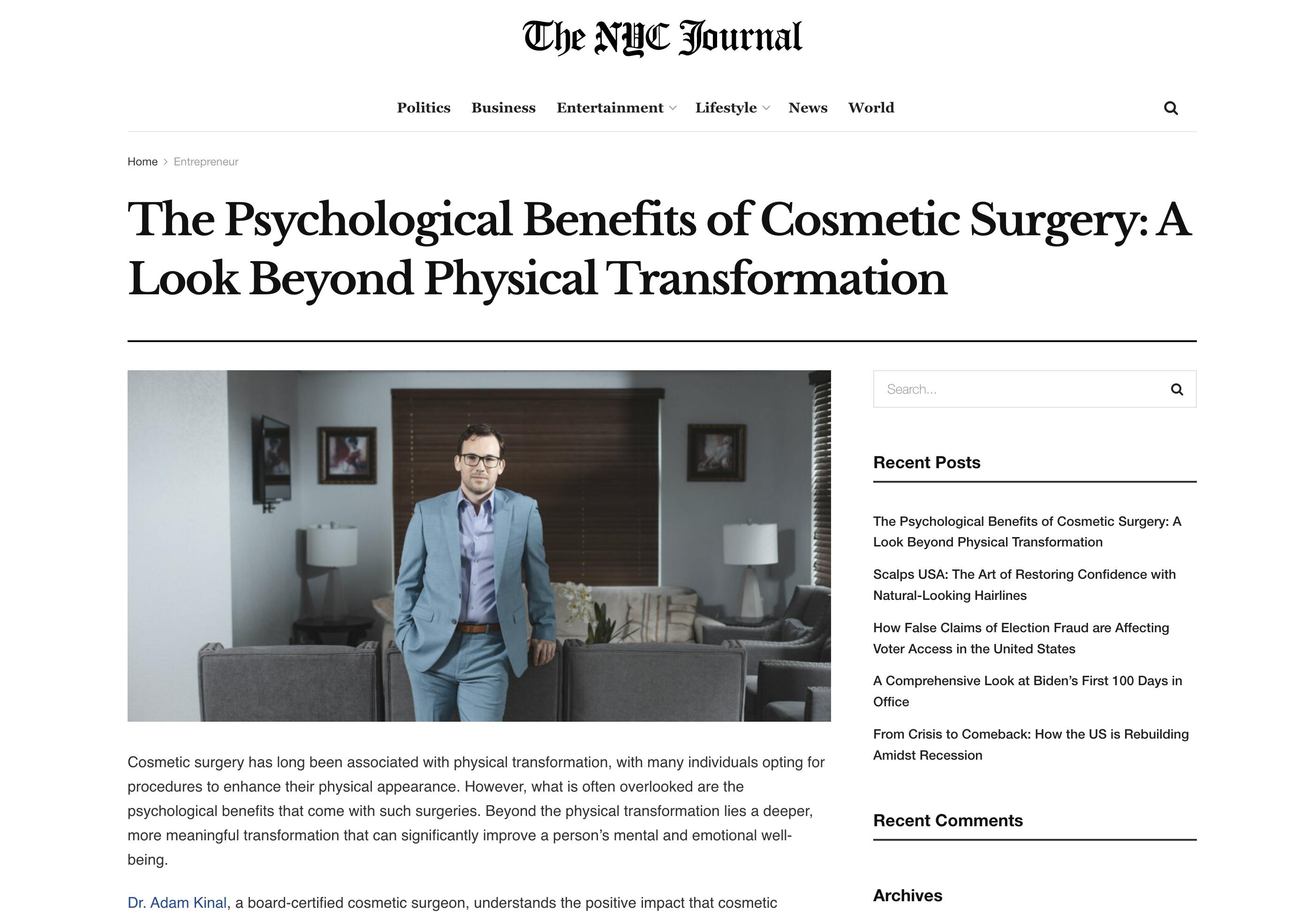 The Psychological Benefits of Cosmetic Surgery: A Look Beyond Physical Transformation