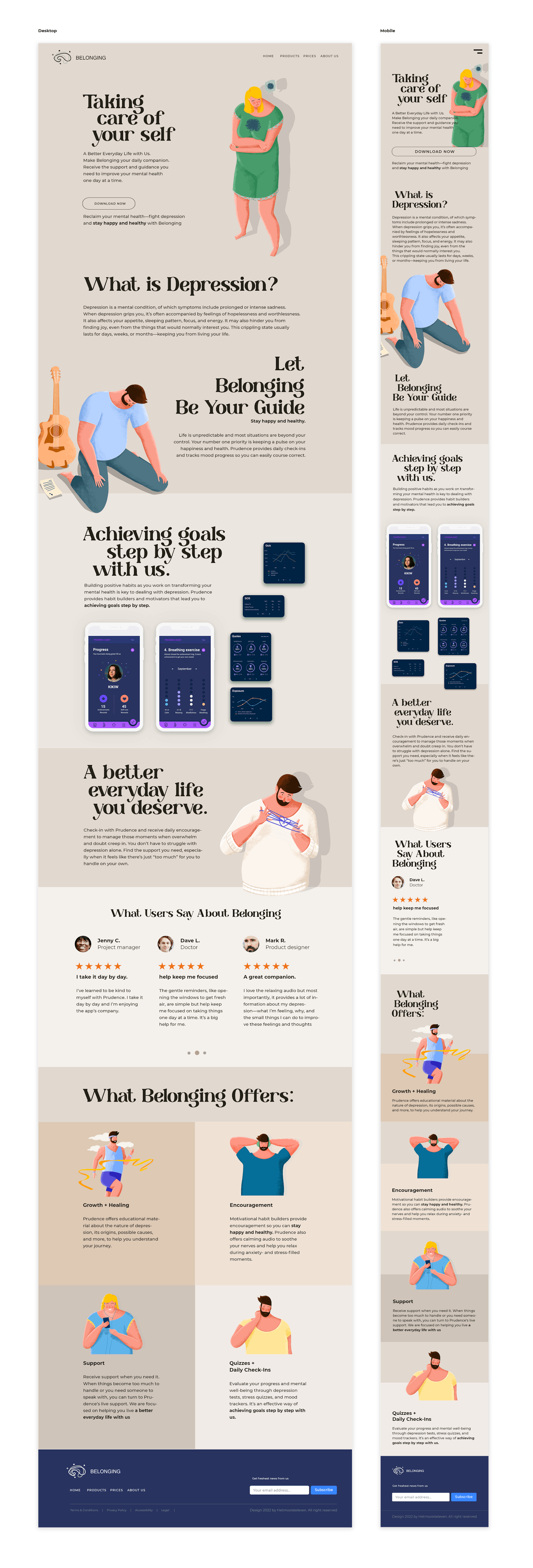 Desktop and mobile view of the app