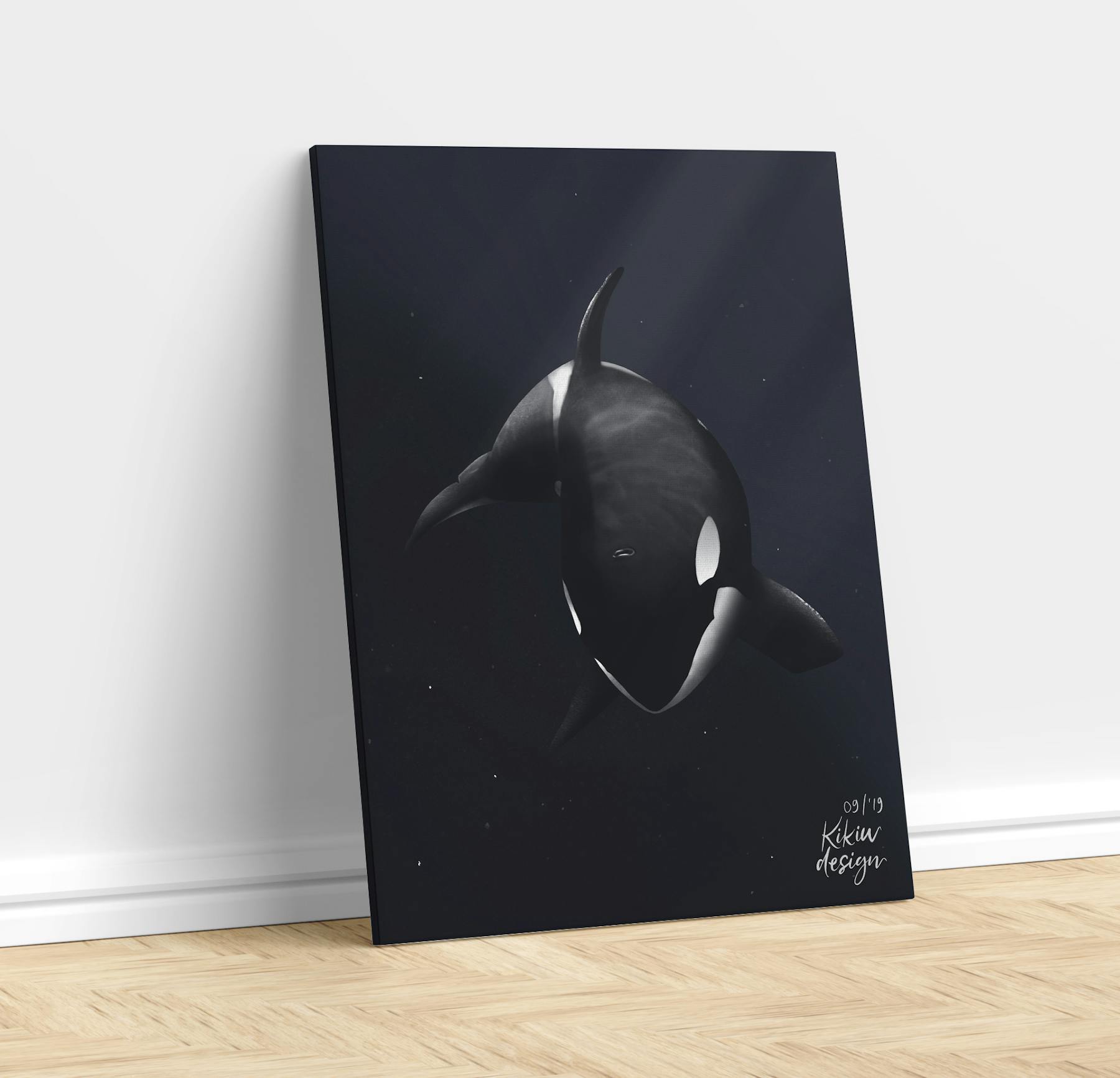 I think I did captures the orca's aura of mystery and solitude, hinting at the vast and endless expanse of the sea that it calls home.