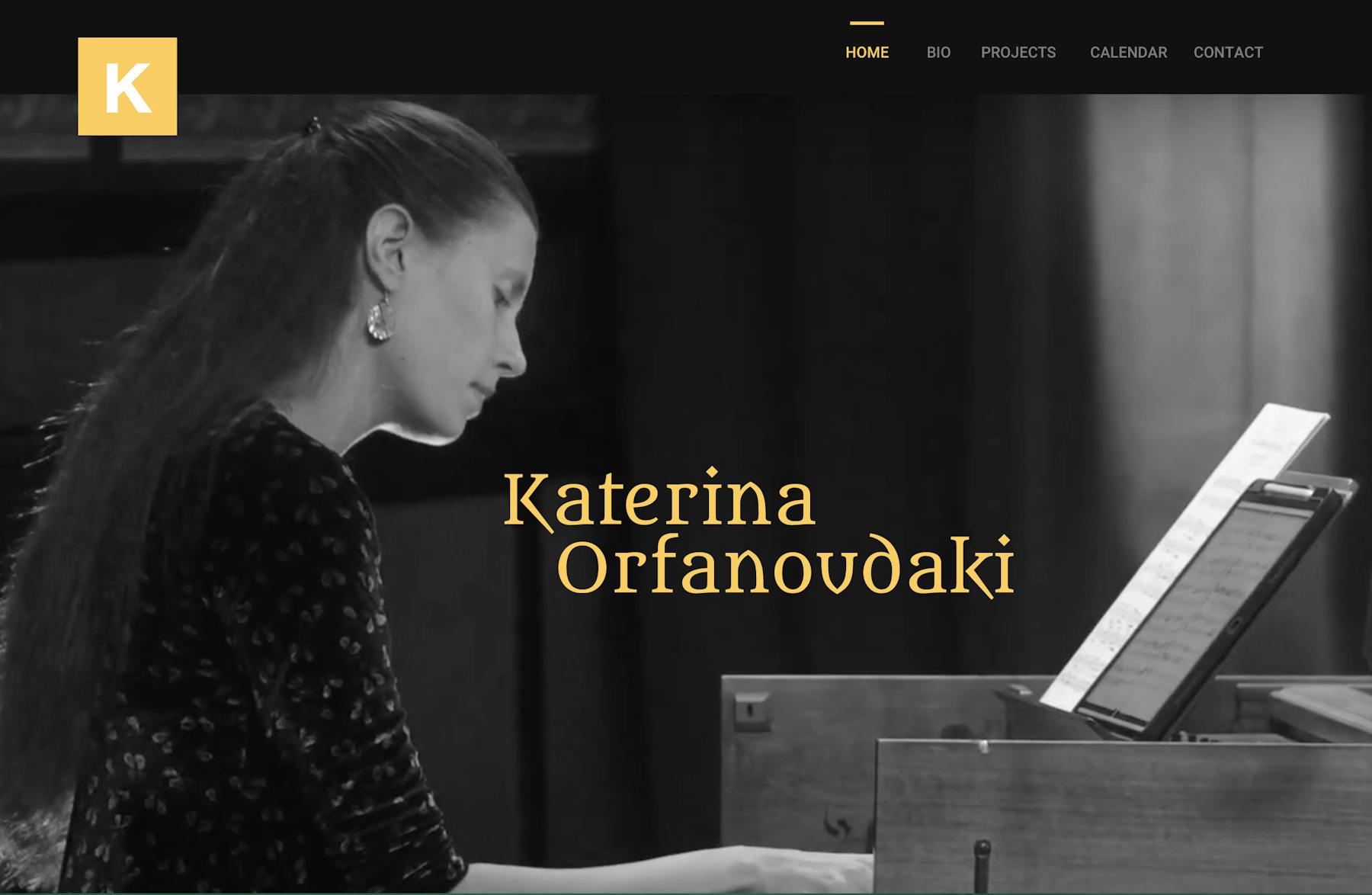 Katerina Orfanaudaki website page