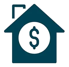 Graphic of a House with Dollar Sign