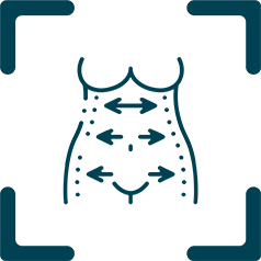 Stomach Icon with Arrows