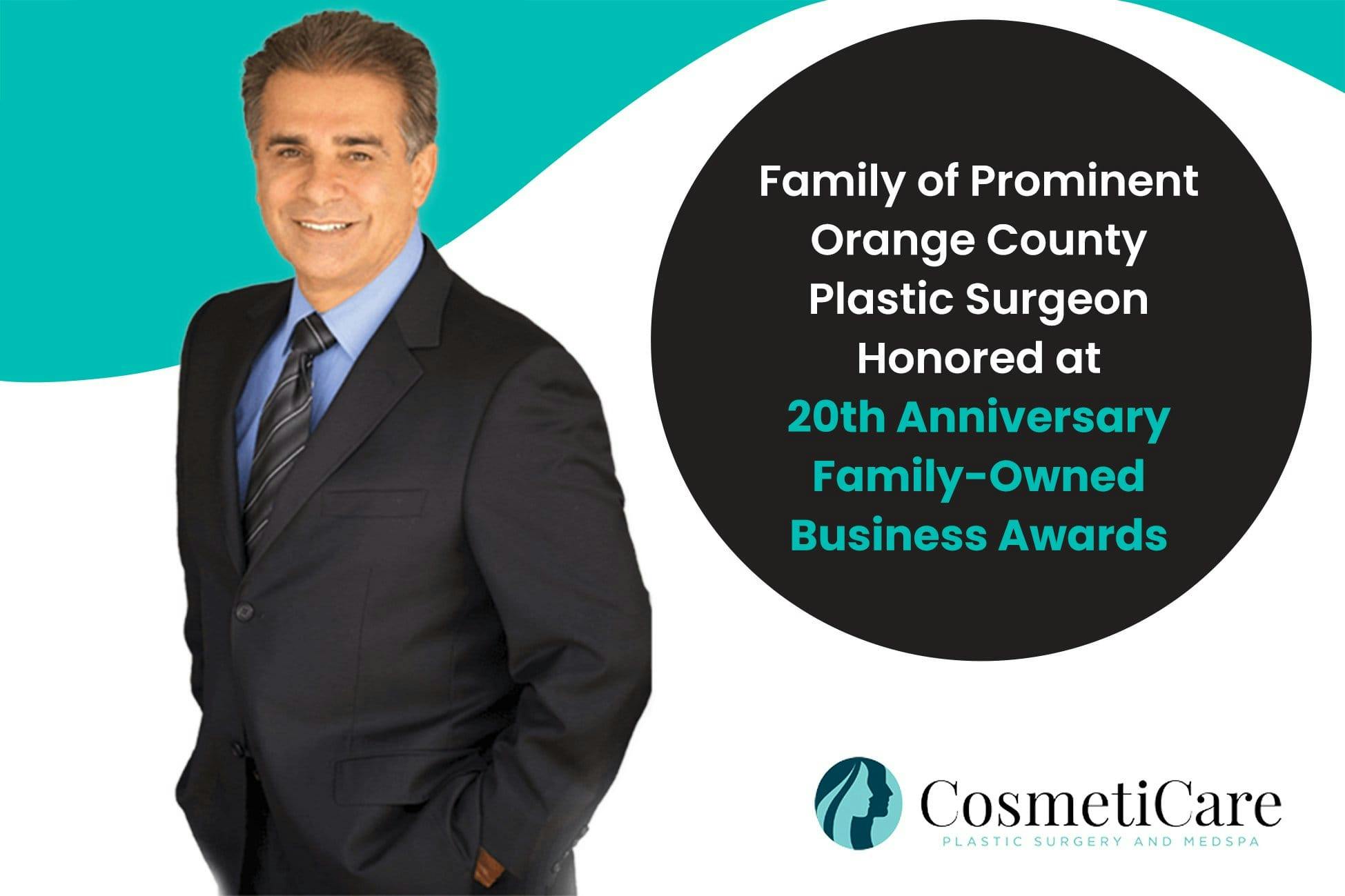 Family of Prominent Orange County Plastic Surgeon Honored at 20th Anniversary Family-Owned Business Awards