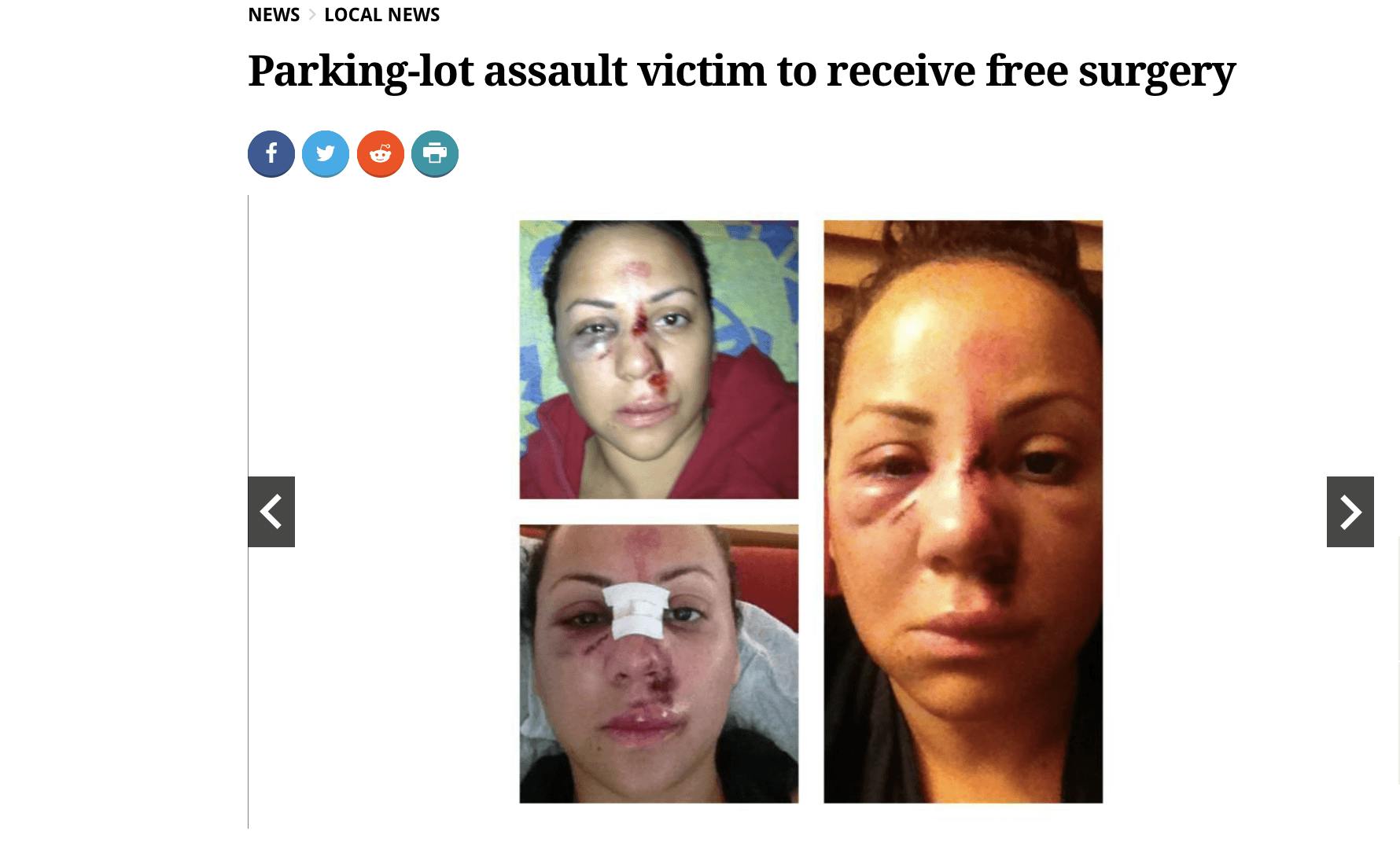CosmetiCare Docs Donate Surgery to Parking Lot Assault Victim