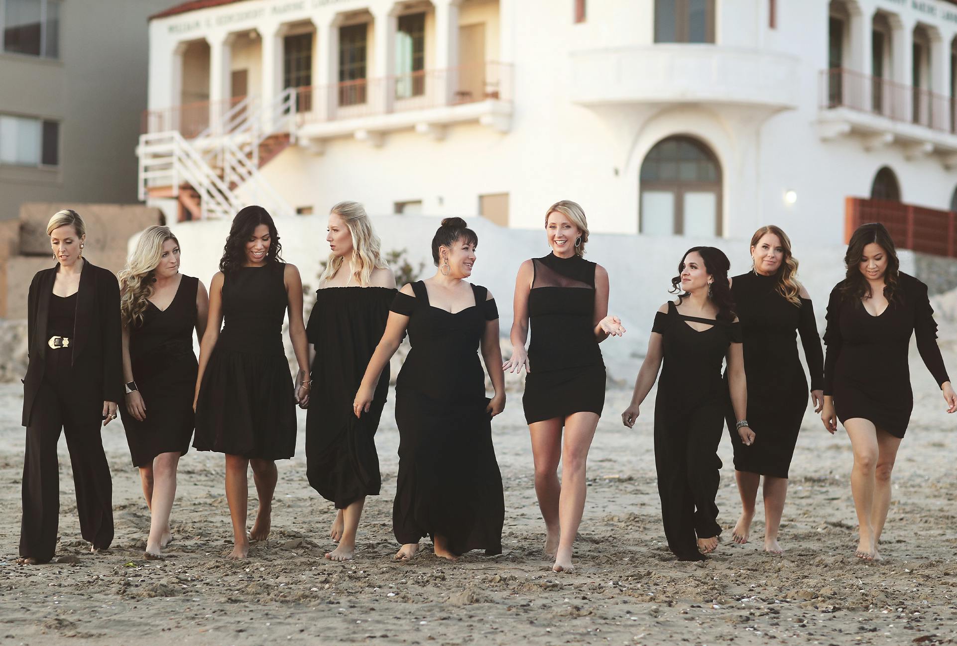 Large Group of Woman Walking Together