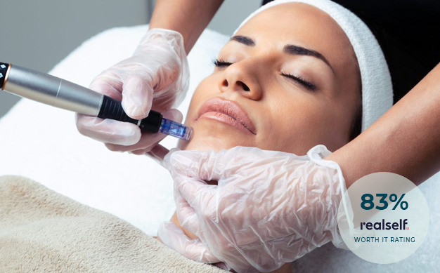 Woman Receiving Microneedling