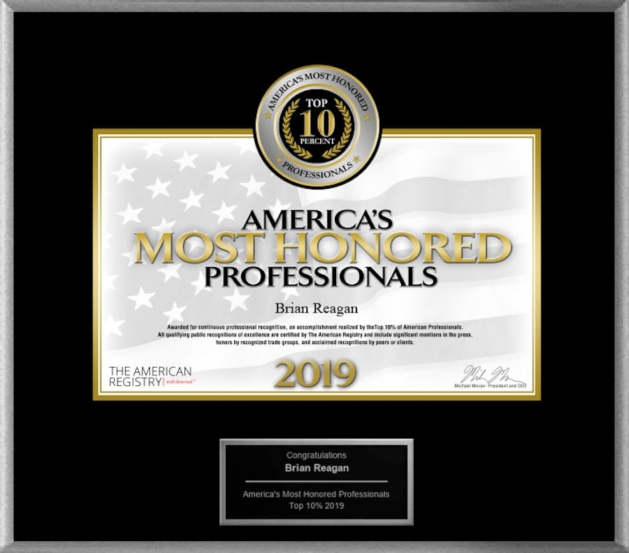 America's Most Honored Professionals Plaque