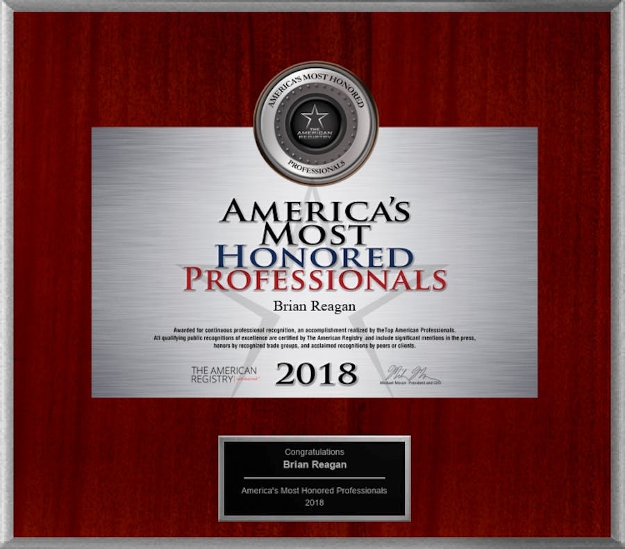 America's Most Honored Professionals Plaque