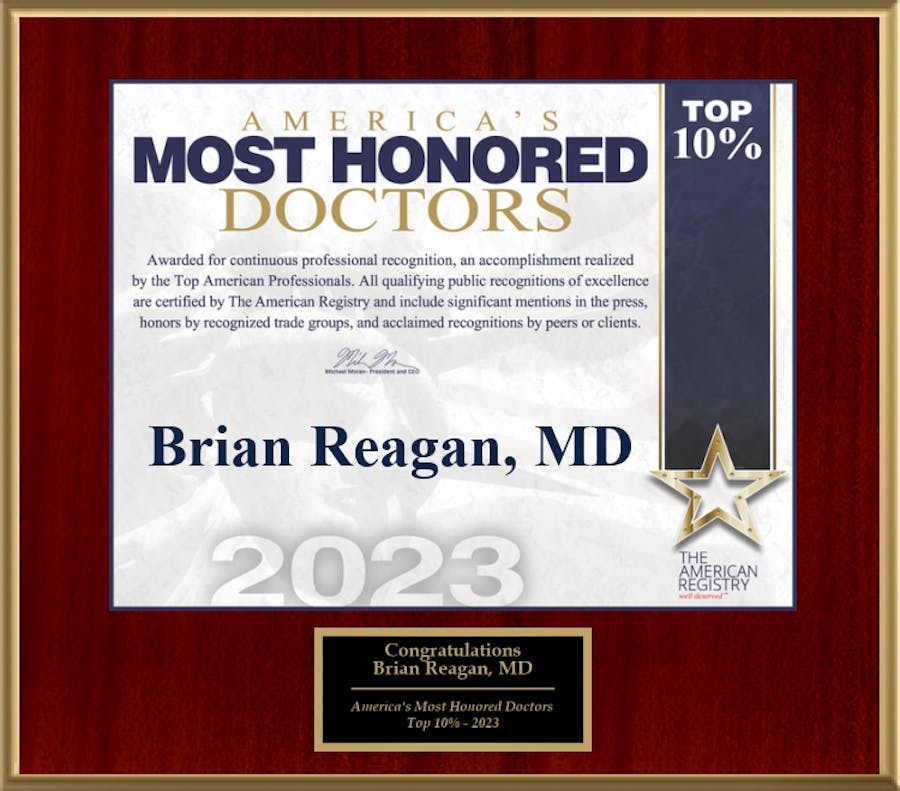 Most Honored Doctors Plaque