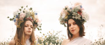 Two girls in romantic outfit