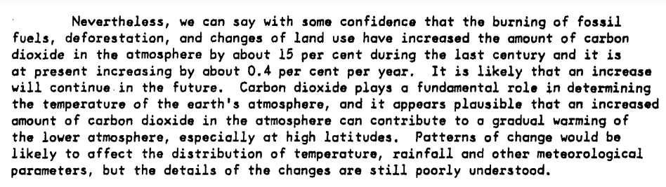 Part of WMO's declaration following the first World Climate Summit