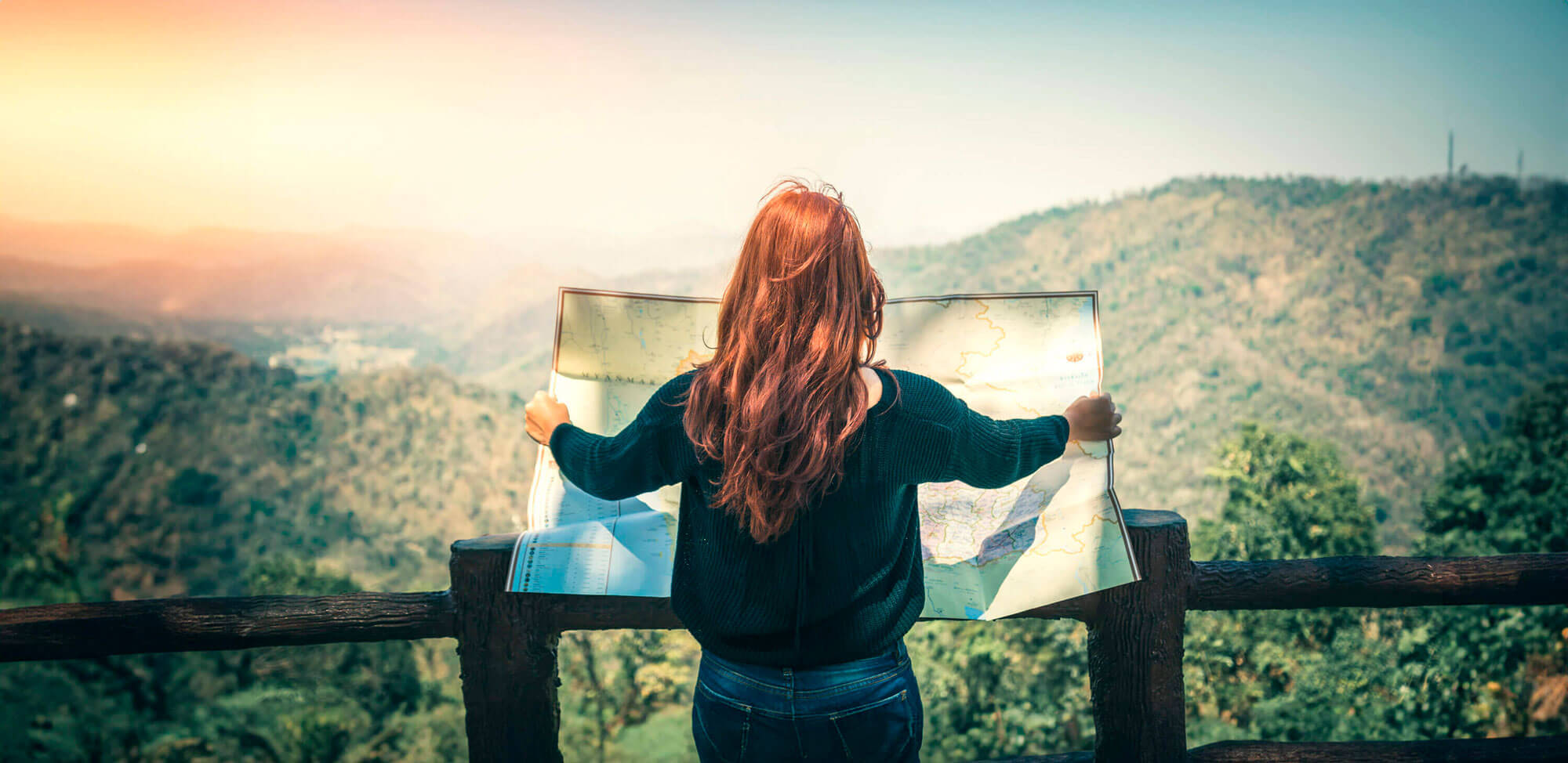 girl with map