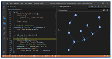 Bild på VS debug visualiser 1