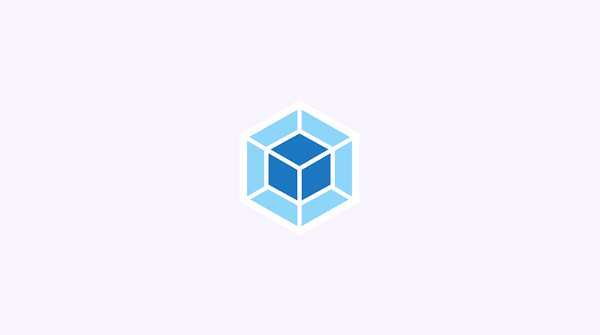Webpack logga Webpack logga mot lila bakgrund