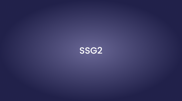 SSG2 mot mörklila bakgrund