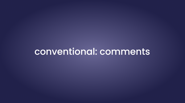 conventional: comments mot mörklila bakgrund