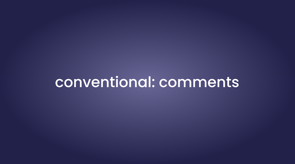 conventional: comments mot mörklila bakgrund