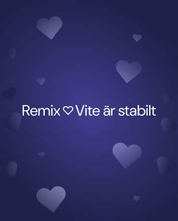 Texten "Remix hjärta vite är stabilt", med hjärtan runt