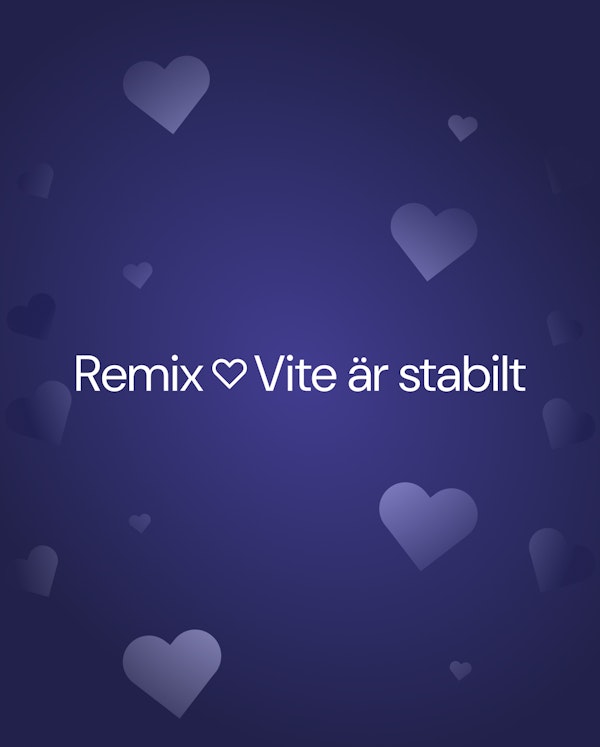 Texten "Remix hjärta vite är stabilt", med hjärtan runt