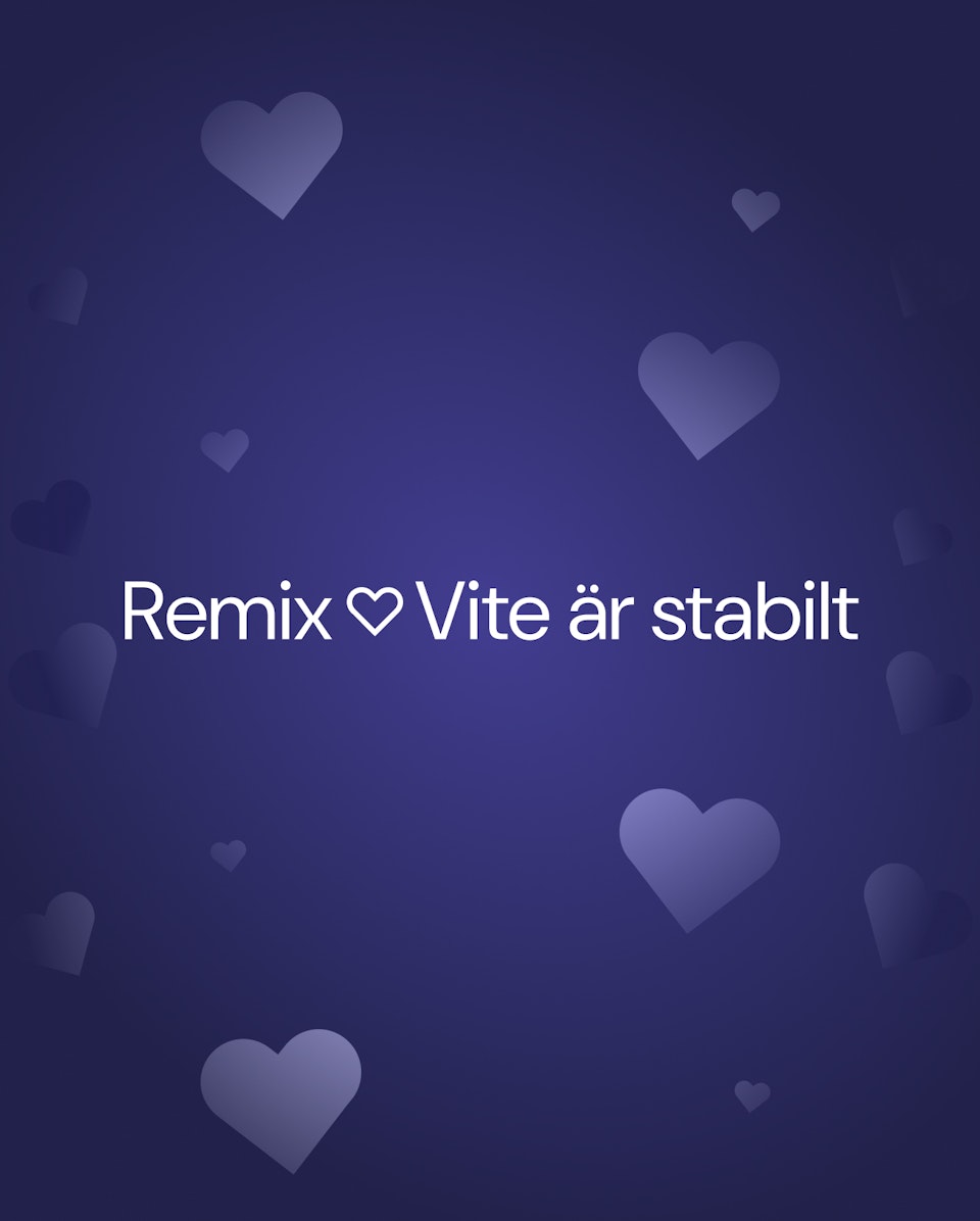 Texten "Remix hjärta vite är stabilt", med hjärtan runt