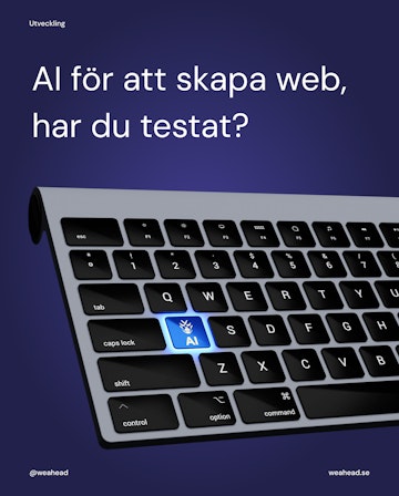 Ett tangnentbord där en av knapparna lyser och det står AI