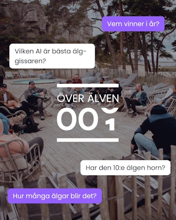 Kollegor soom sitter i ring och pratar om vem som vinner den stora Älgvandringen