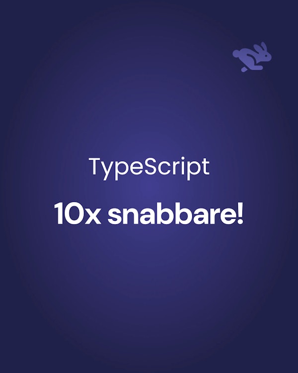 Blå bakgrund med Typescript text