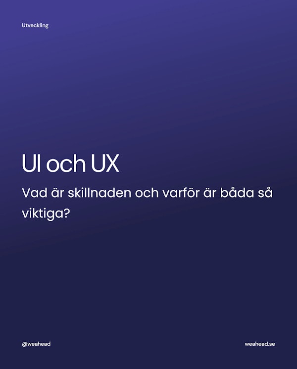 UI och UX UI och UX