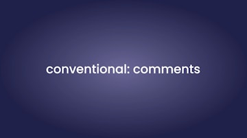 conventional: comments mot mörklila bakgrund