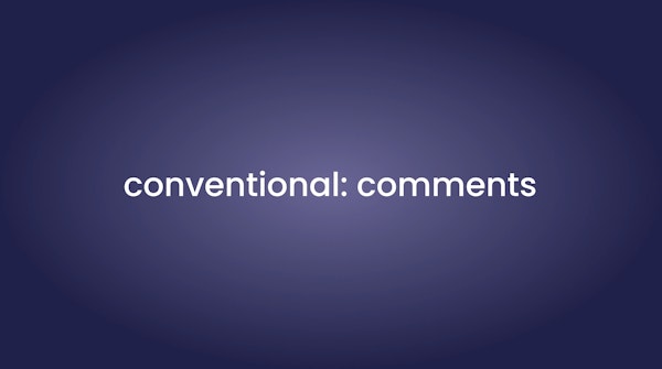 conventional: comments mot mörklila bakgrund