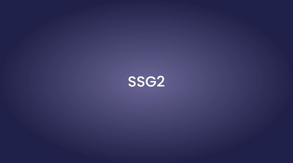 SSG2 mot mörklila bakgrund