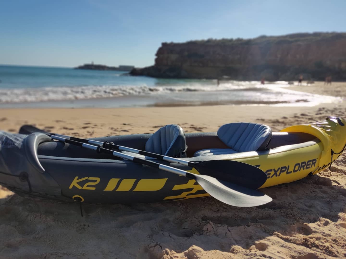 Kayak en la arena