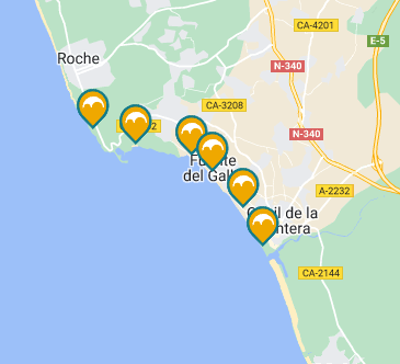 Mapa con ubicaciones donde hay servicio de bnbdays