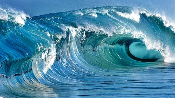 Imagen de una ola del mar
