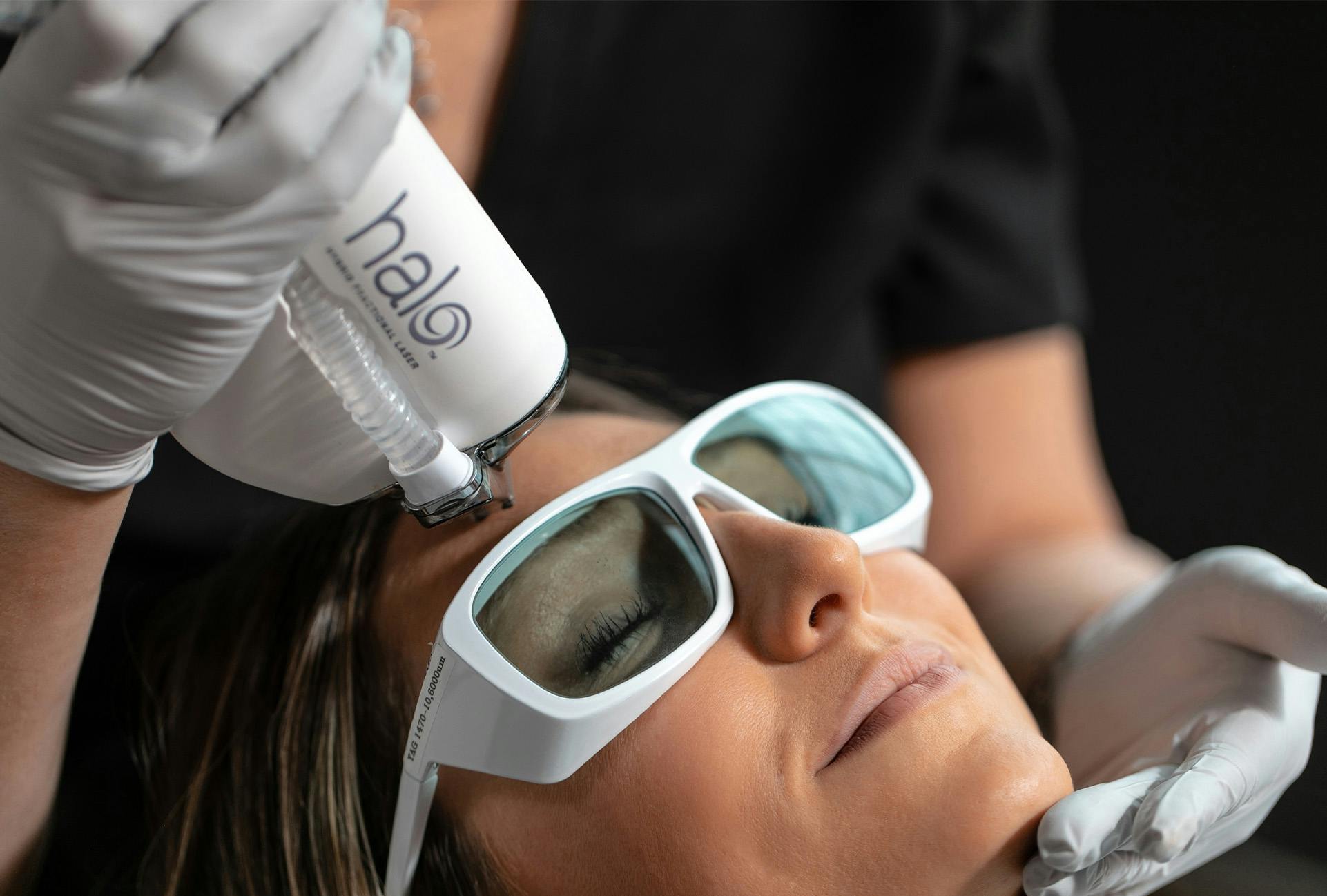 Woman receiving laser treatment at CVLC