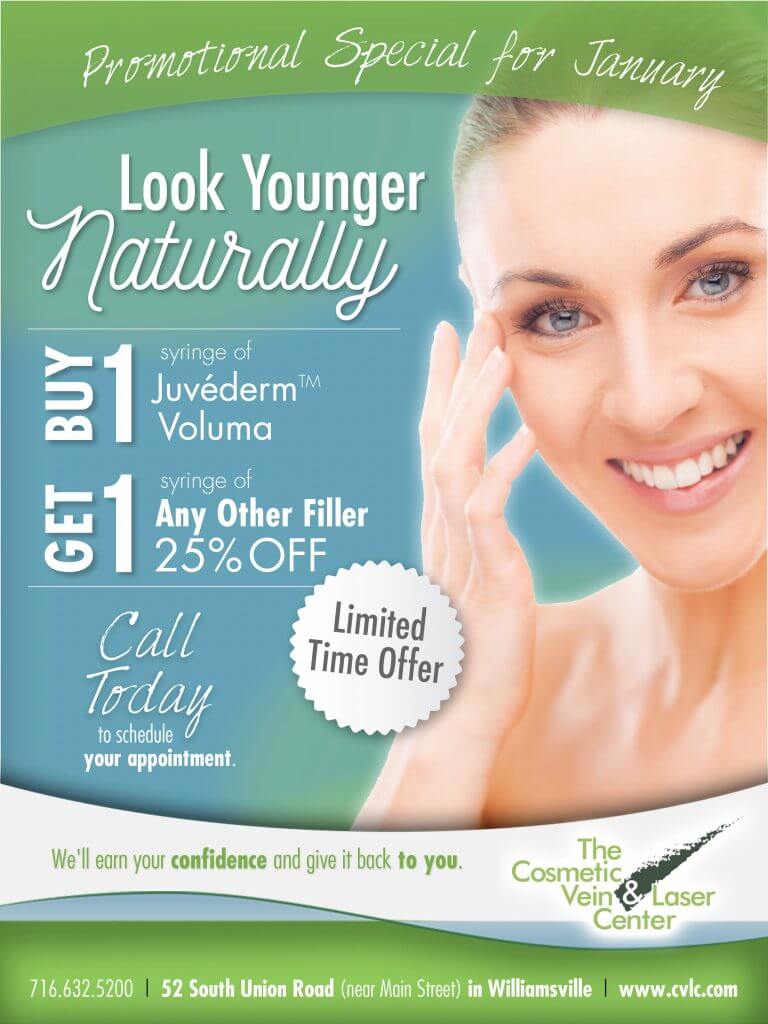 January Special Buy 1 syringe of Juvederm Voluma, get 25 off any