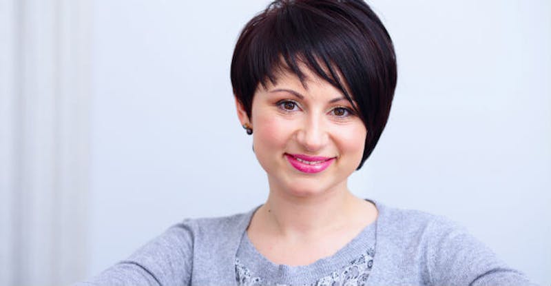 woman with short black hair