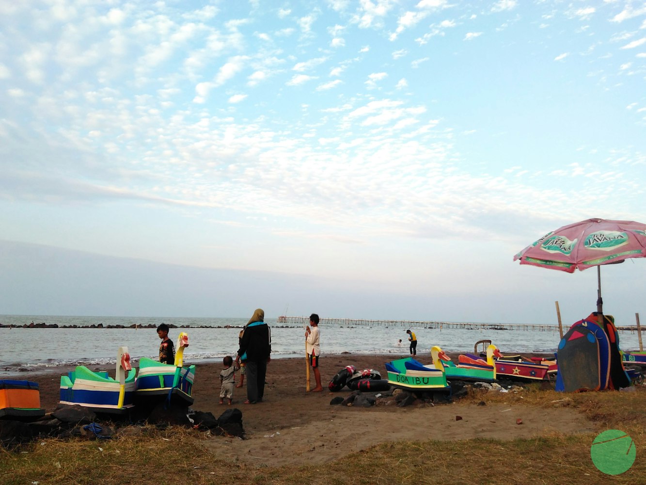 Cover Image for Brown Sandy Beach Along the Coastline of Java Island, Tirtamaya Beach Indramayu