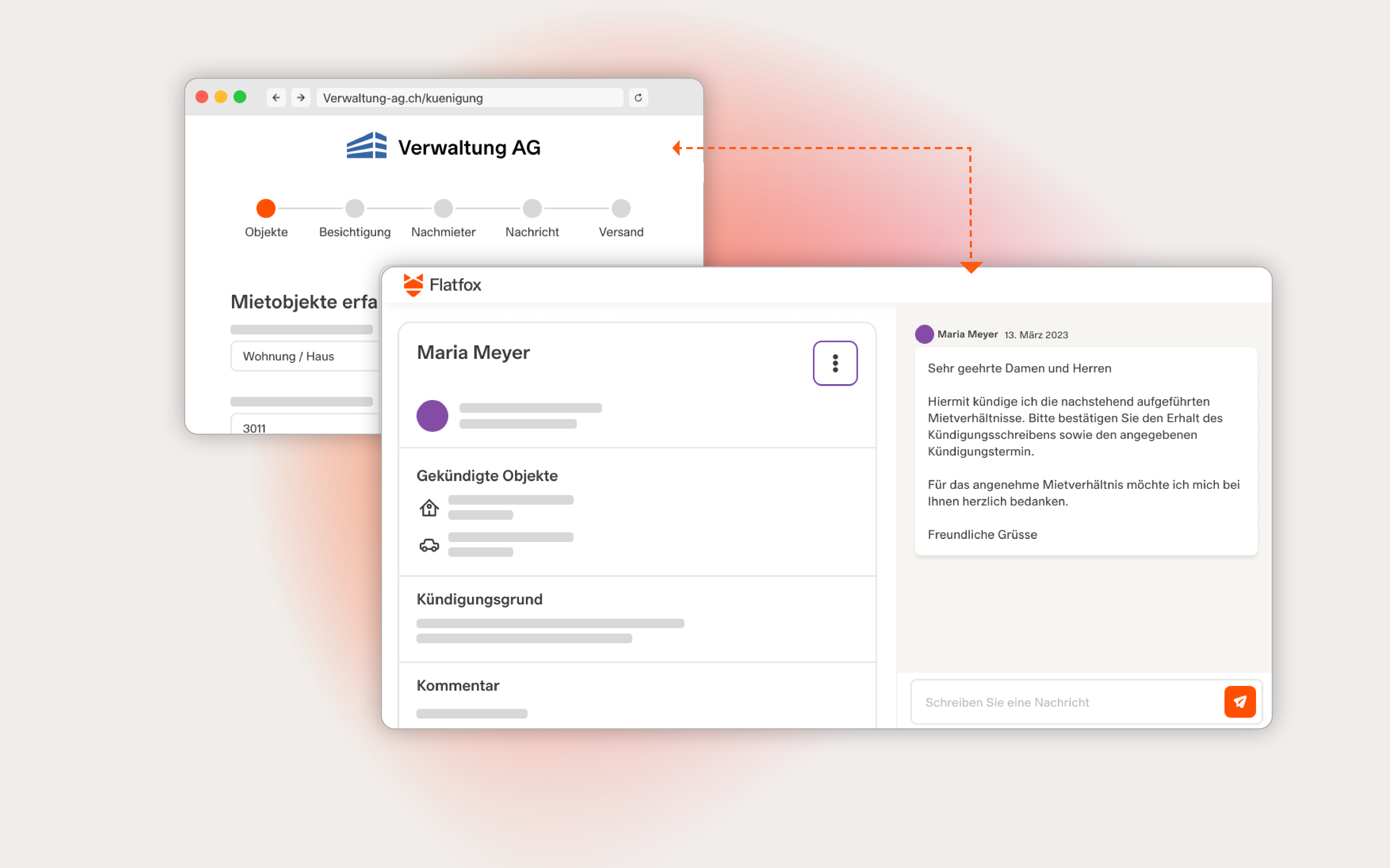 Screenshot Kündigung