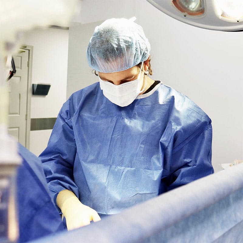 Dr. Chivers operating in the OR in Toronto