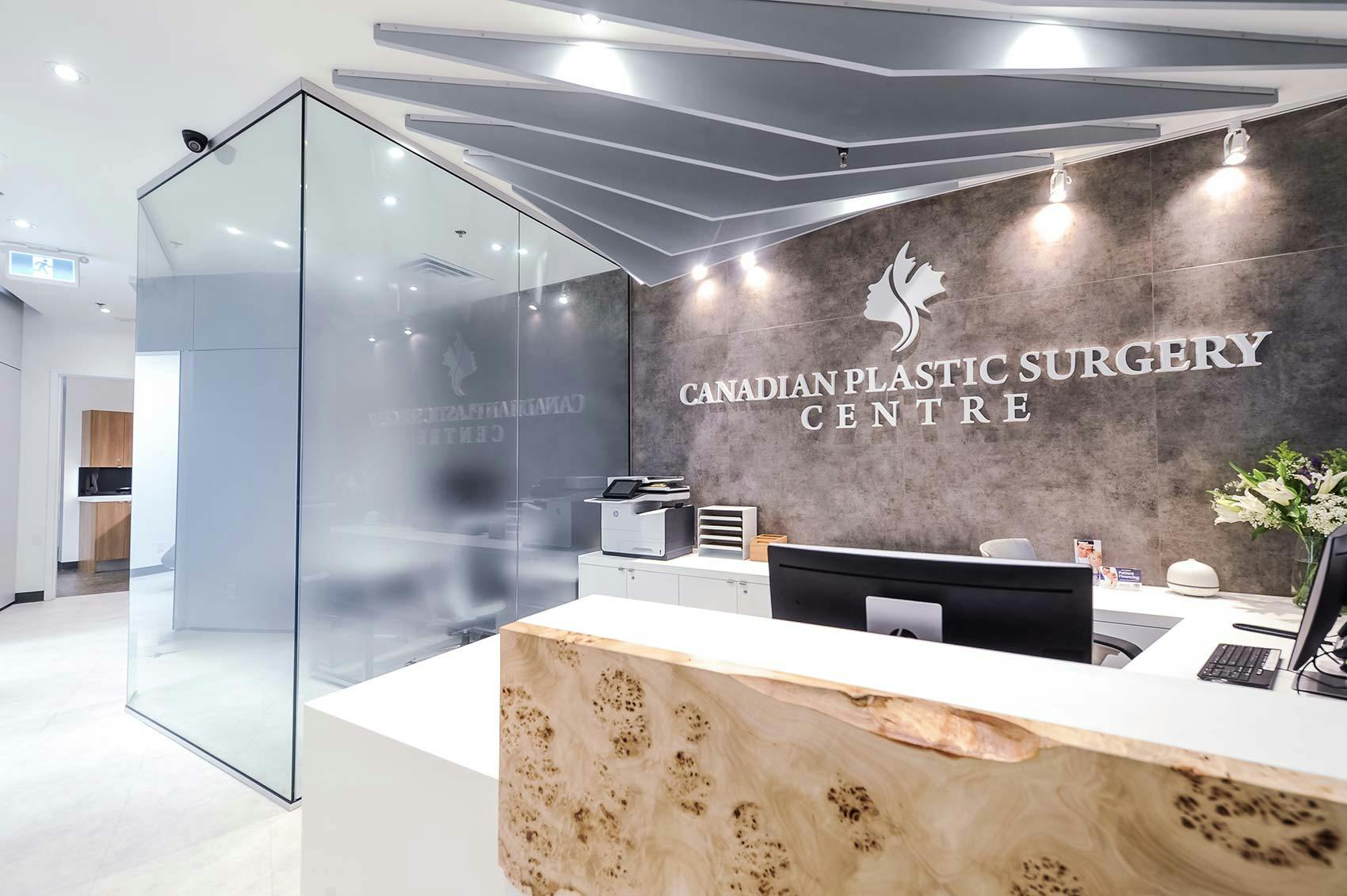 Canadian Plastic Surgery Centre Main Reception Desk in Toronto